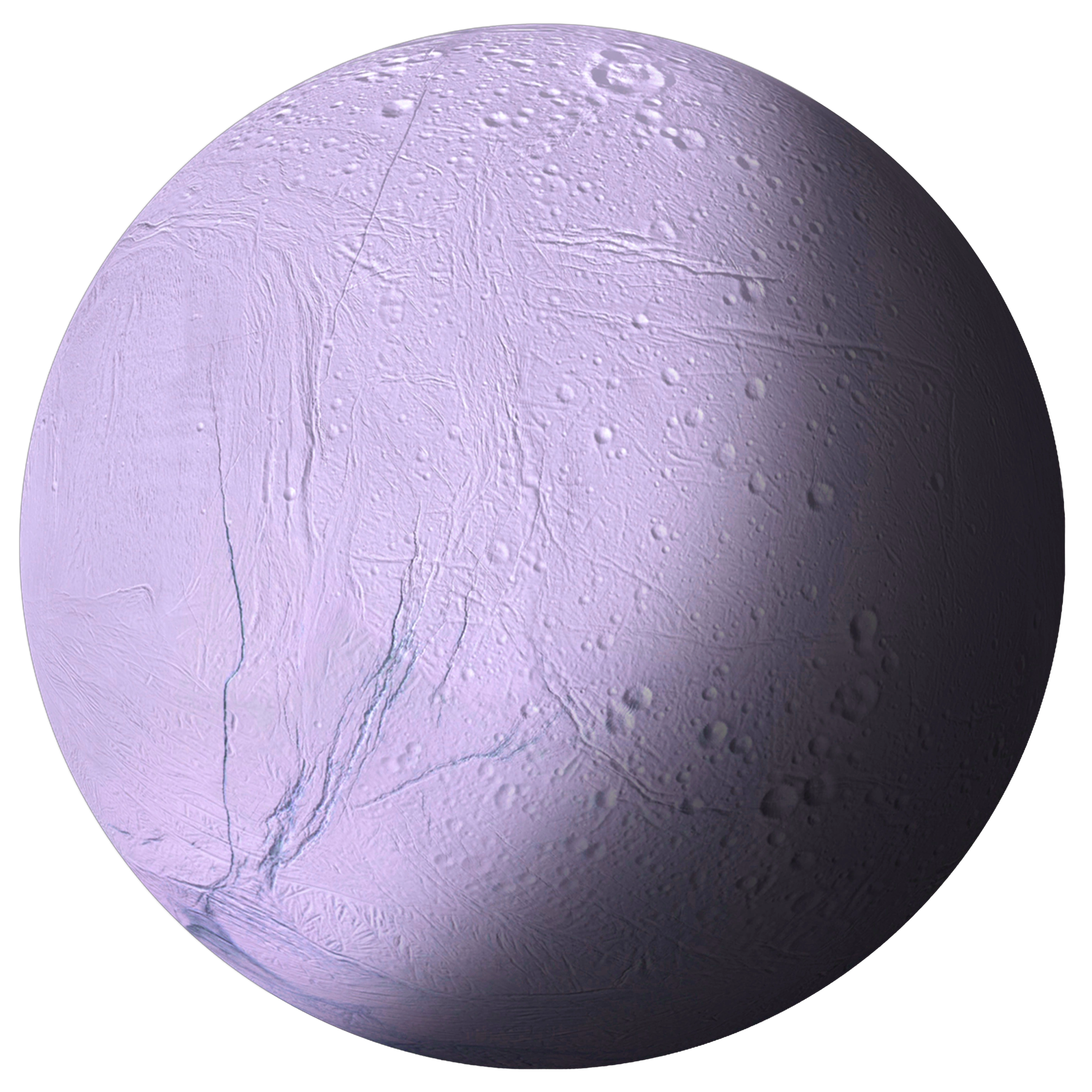 A close up of a planet with a black background.